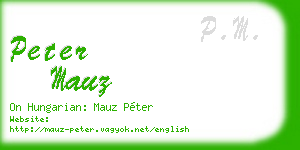 peter mauz business card